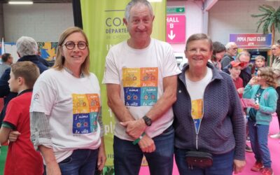Les cyclotouristes à la foire