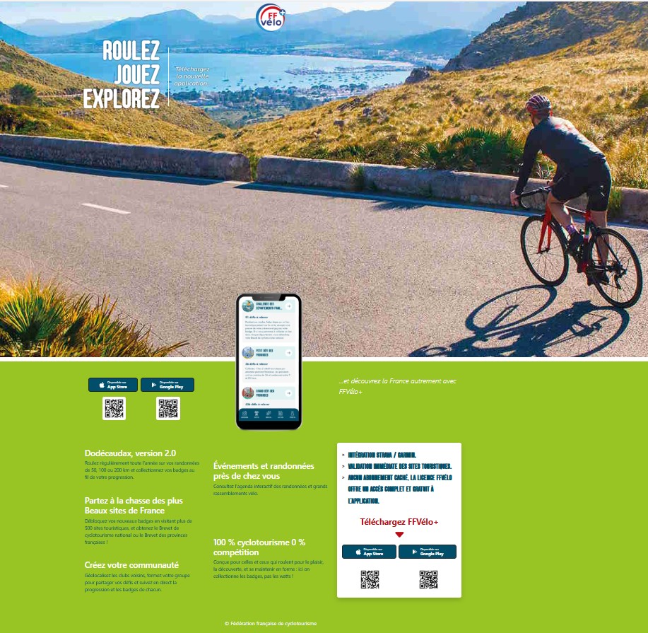 Nouvelle application pour les cyclotouristes - CoDep Indre-et-Loire